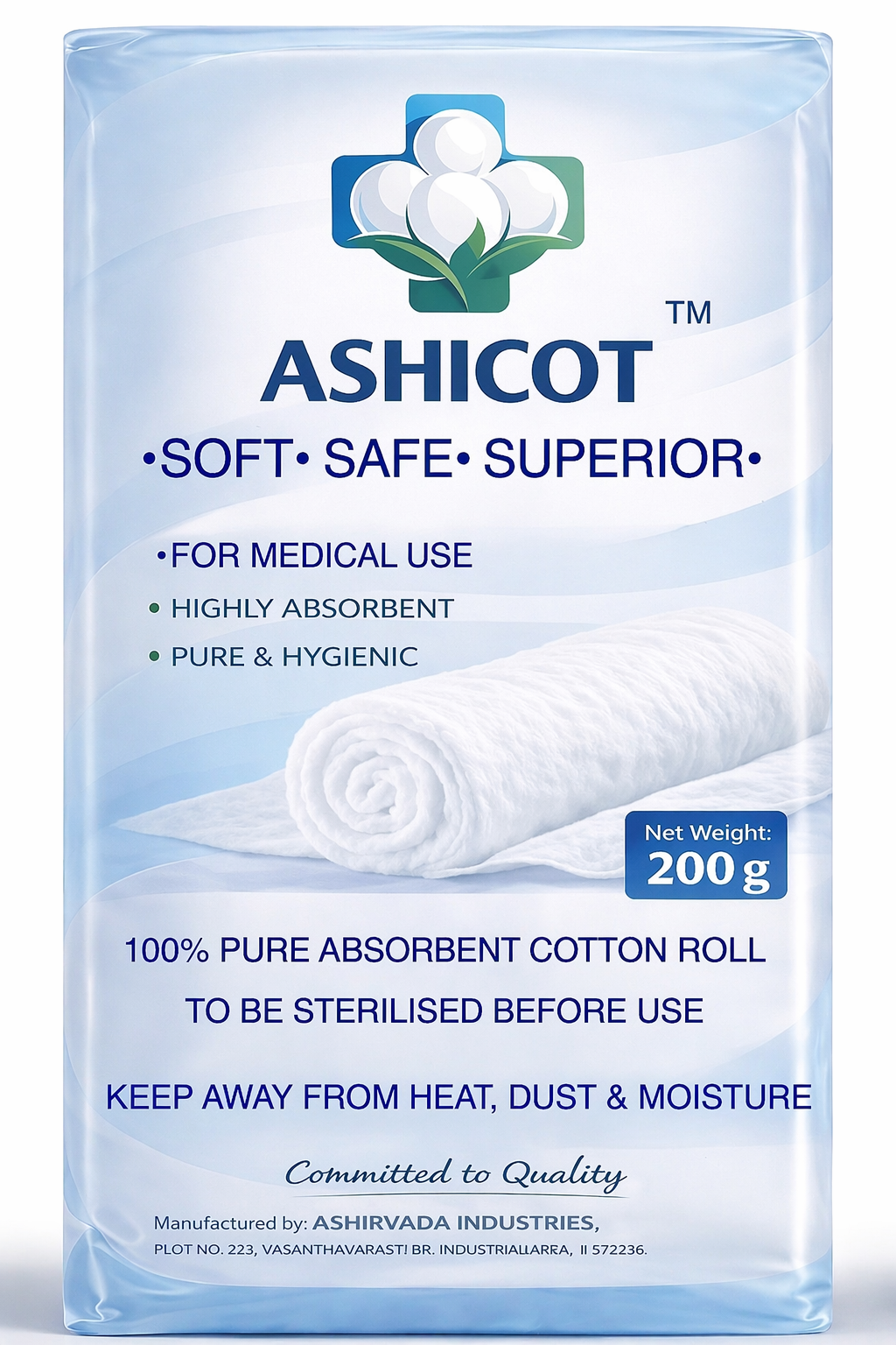 Medical Cotton Rolls - 200 Gram